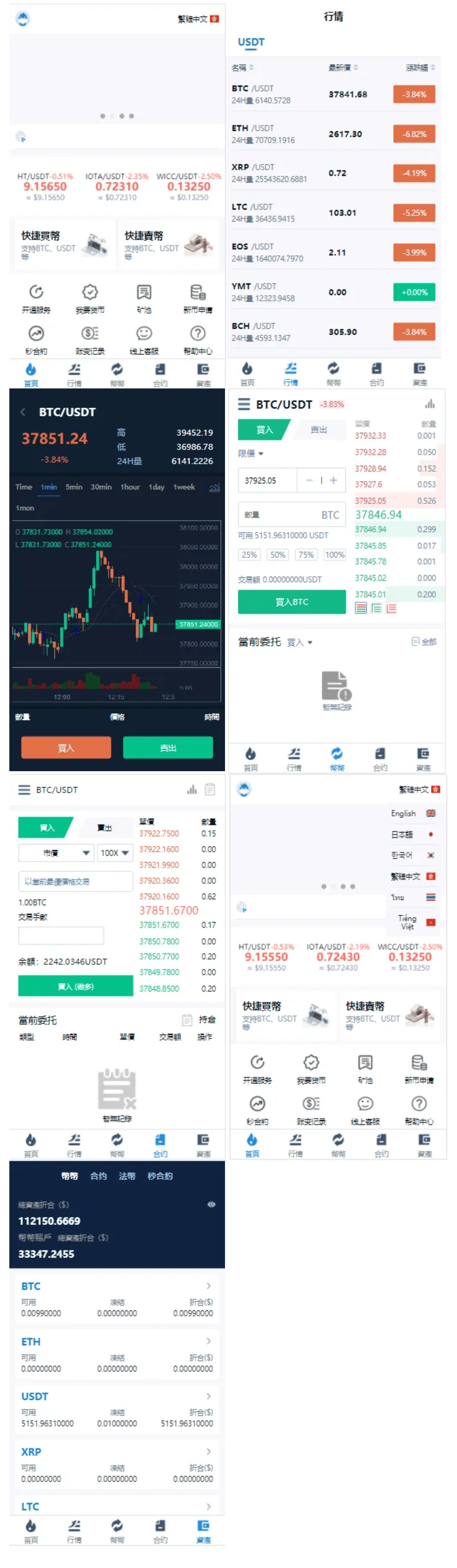 多语言USDT交易所源码搭建开发平台租用/合约/秒合约/借币质押/IEO认购